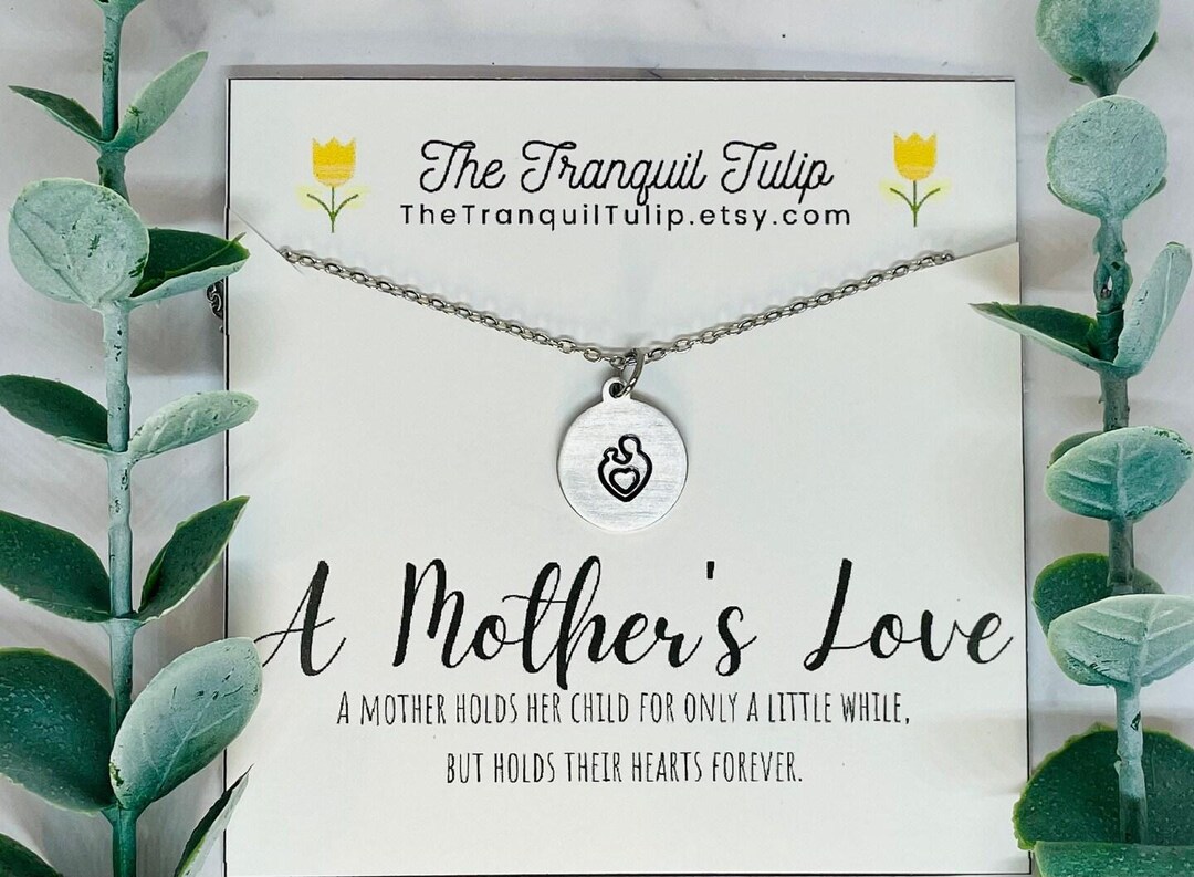 Mothers Love Necklace Mother Child Jewelry -Family Pendant Necklace with Card Mother’s Day Gift Silver|Gold|Rose Gold Charms MakerPlace by